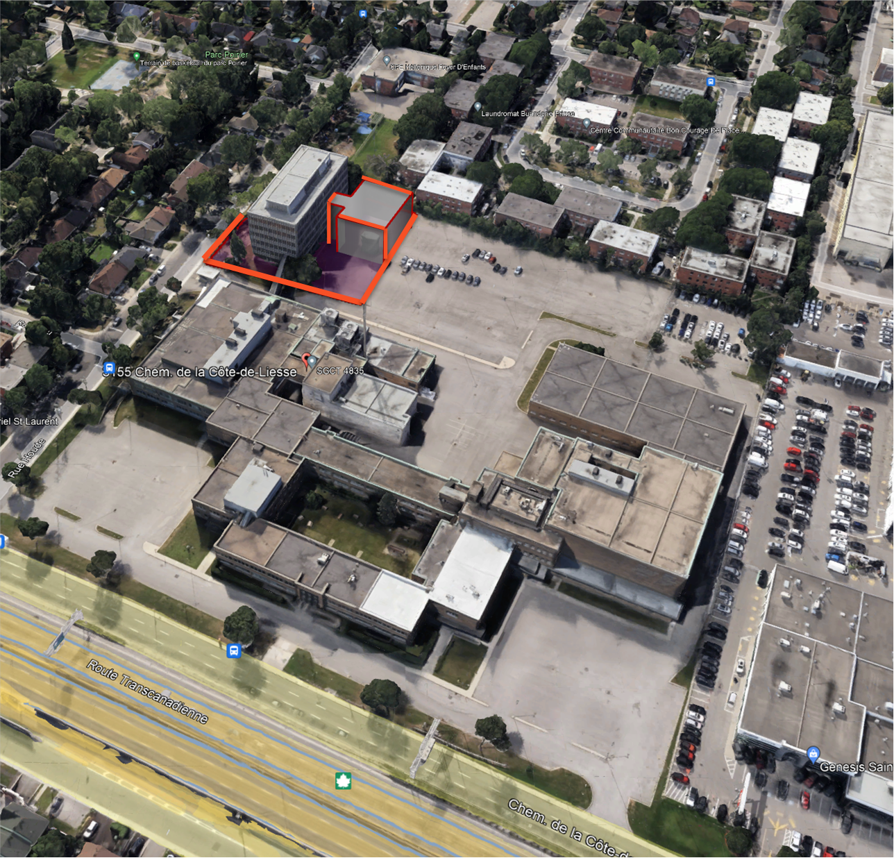 Côte-de-Liesse aerial image