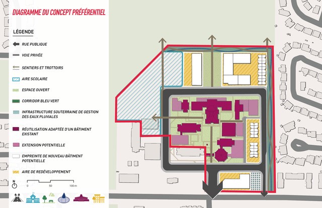A preferred concept diagram for 1494 Heron Road in Ottawa.