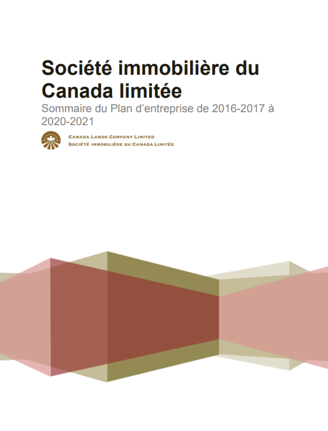 Couverture du résumé du plan d'entreprise 2016-17 à 2020-21