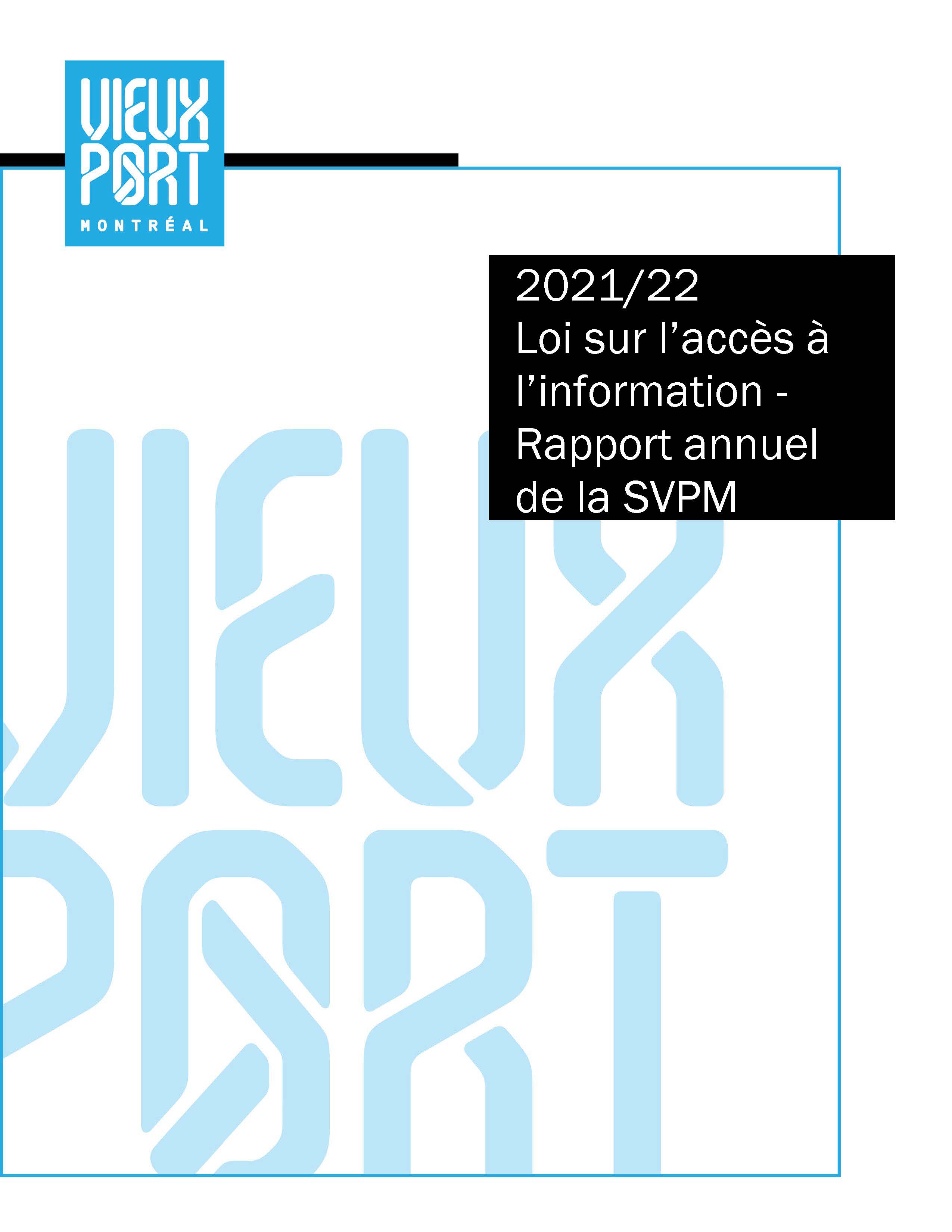 Page de couverture du rapport en français