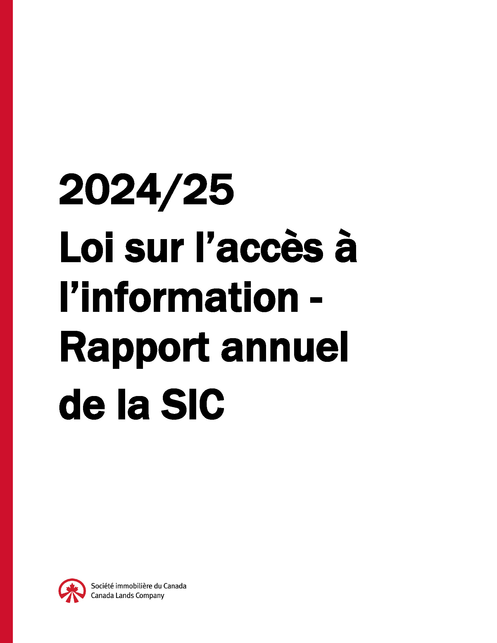 Page de couverture du rapport annuel