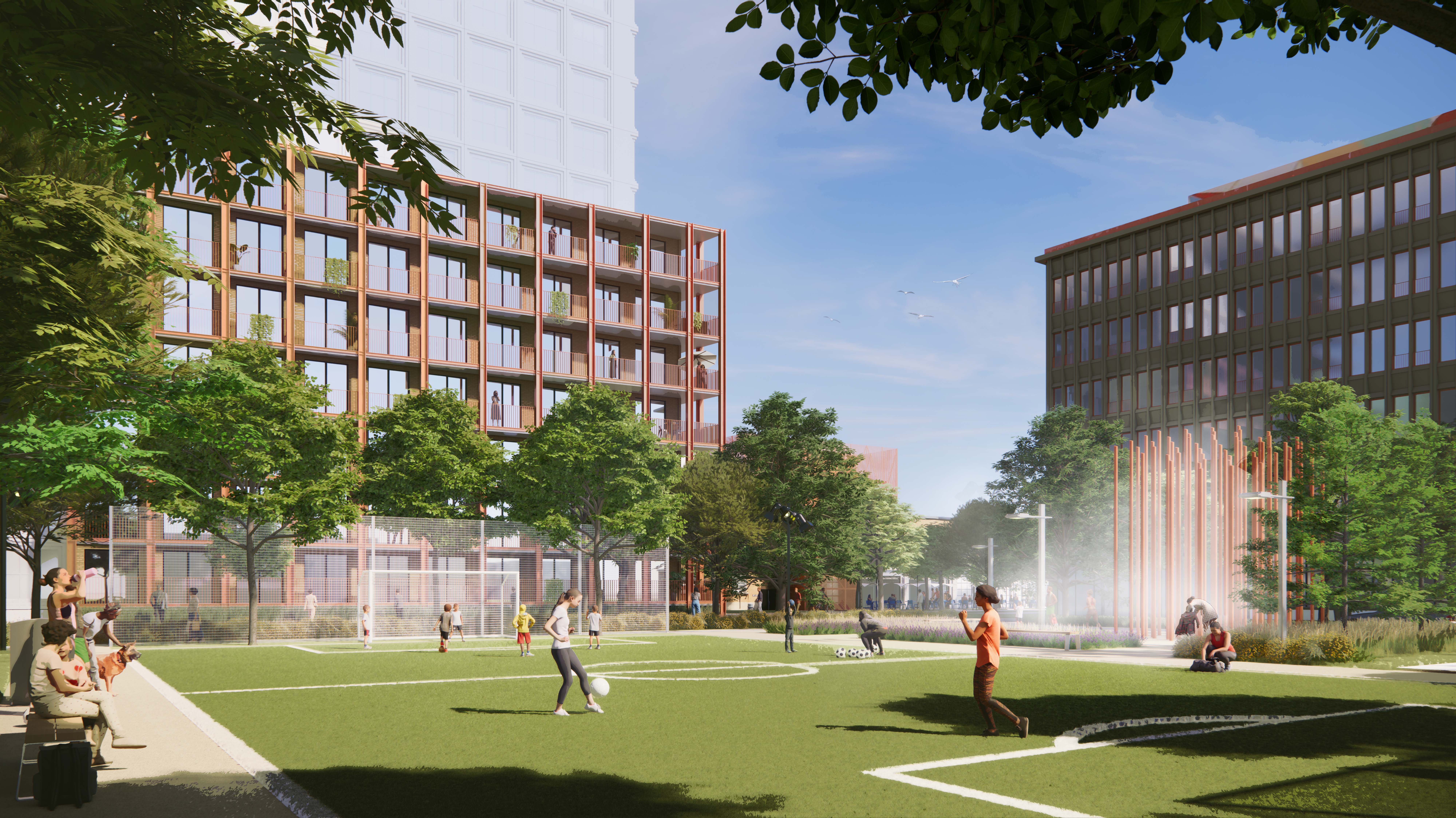 A rendering showing Côte-de-Liesse's new Master Plan