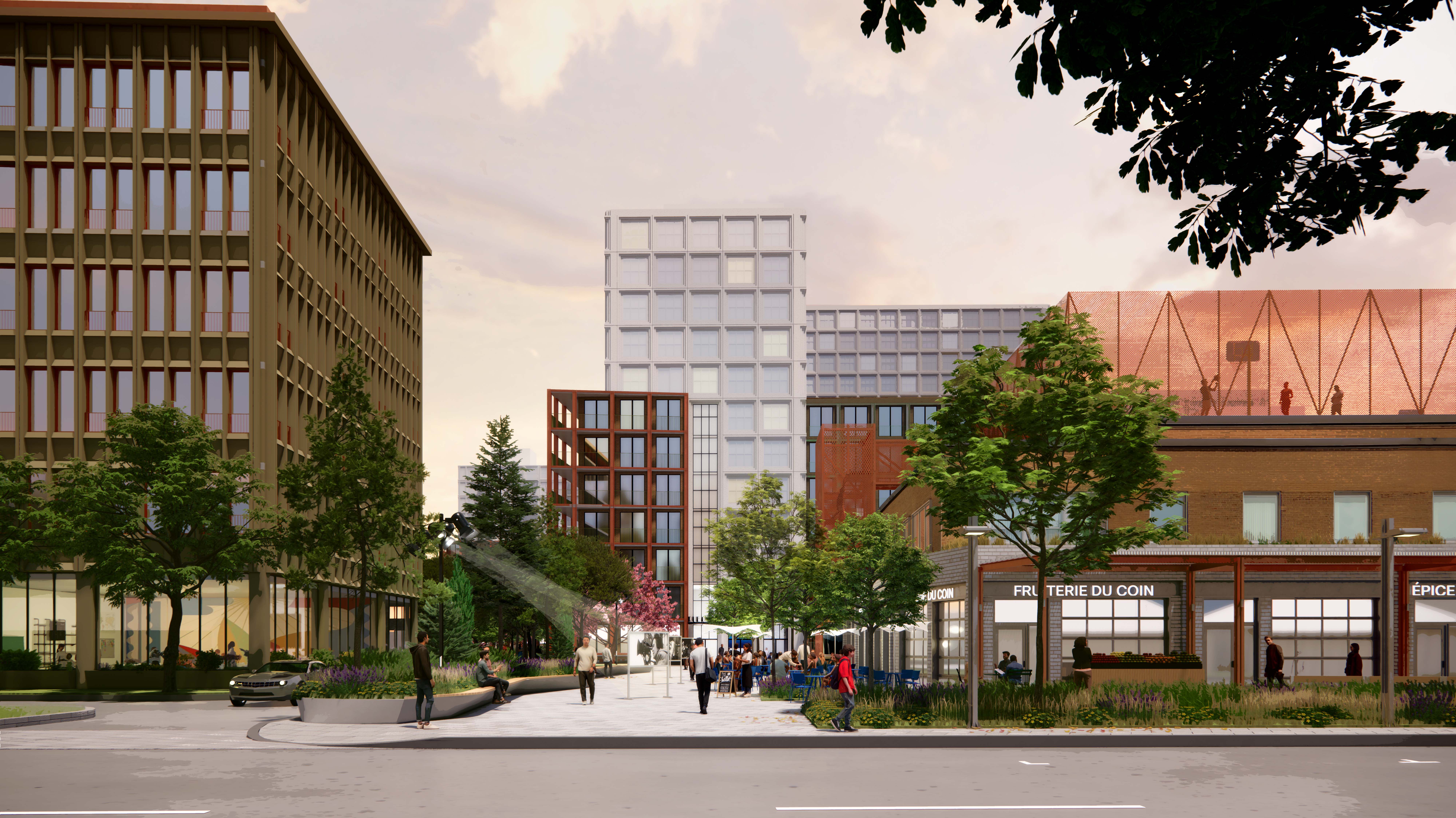 A rendering showing Côte-de-Liesse's new Master Plan