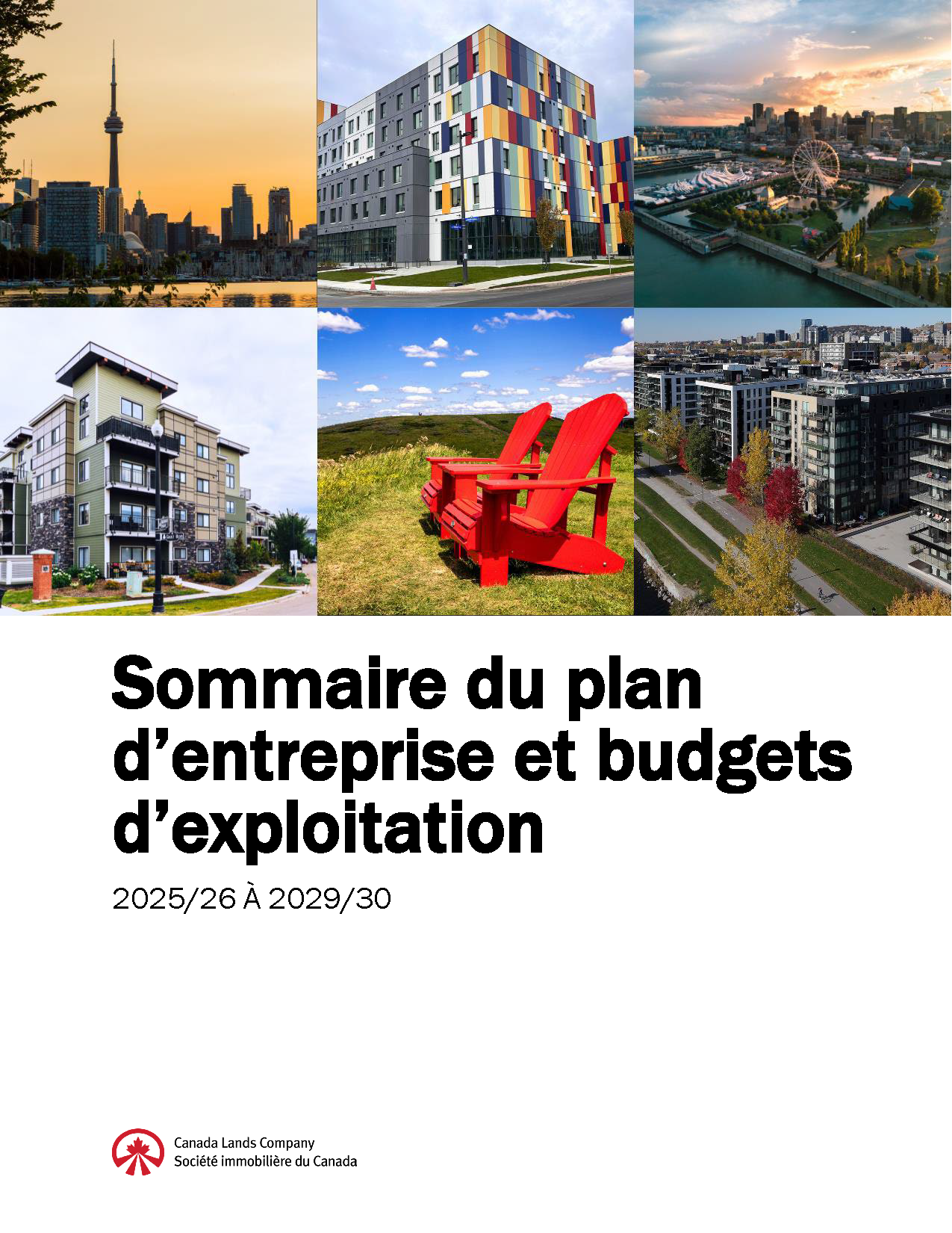 Page de couverture du Sommaire du plan d'entreprise et budget d'exploitation