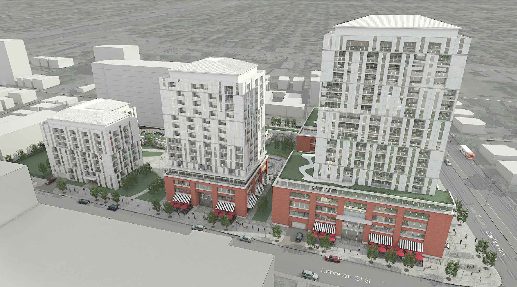 Aerial of Carling Avenue Rendering