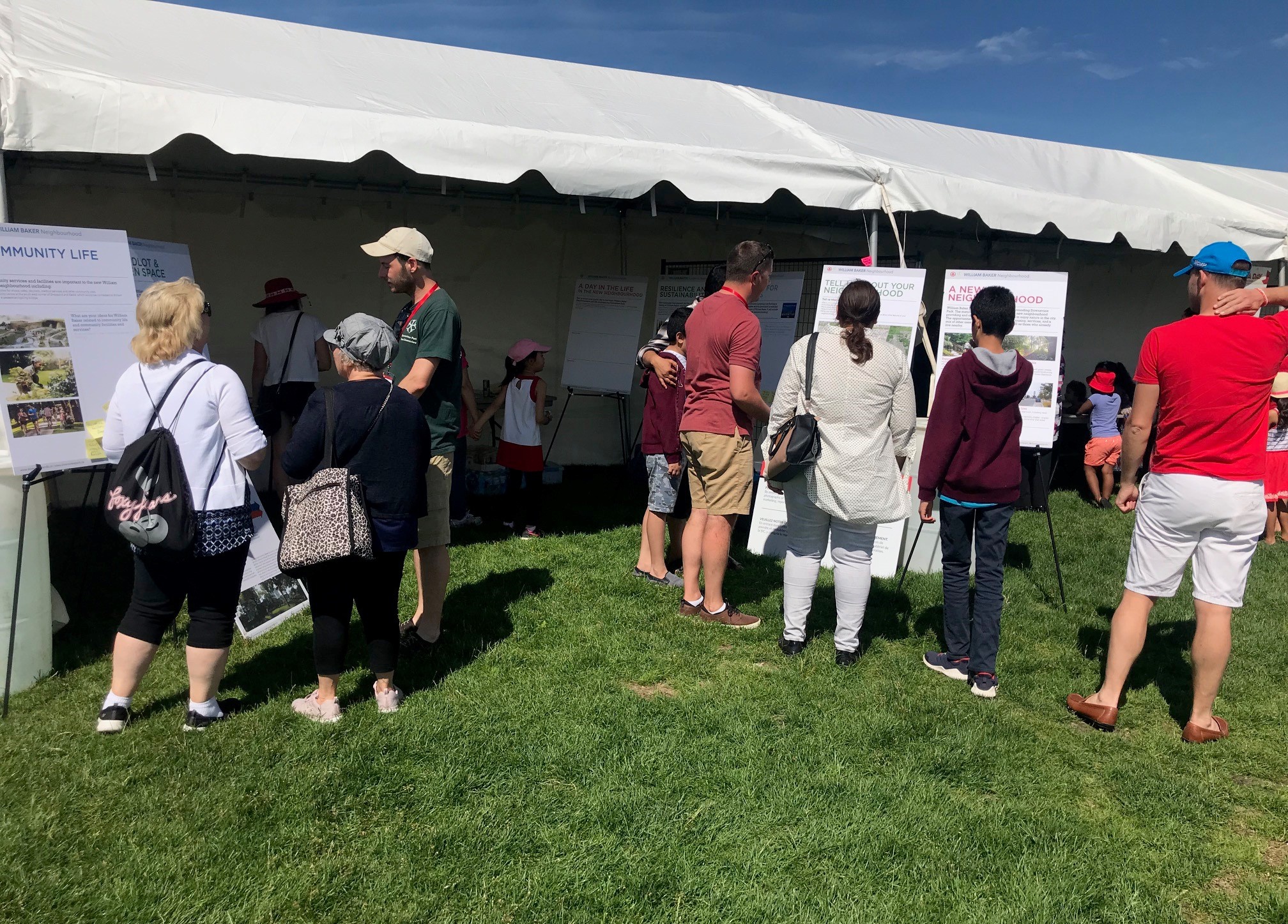 A group of people outdoors at a community event