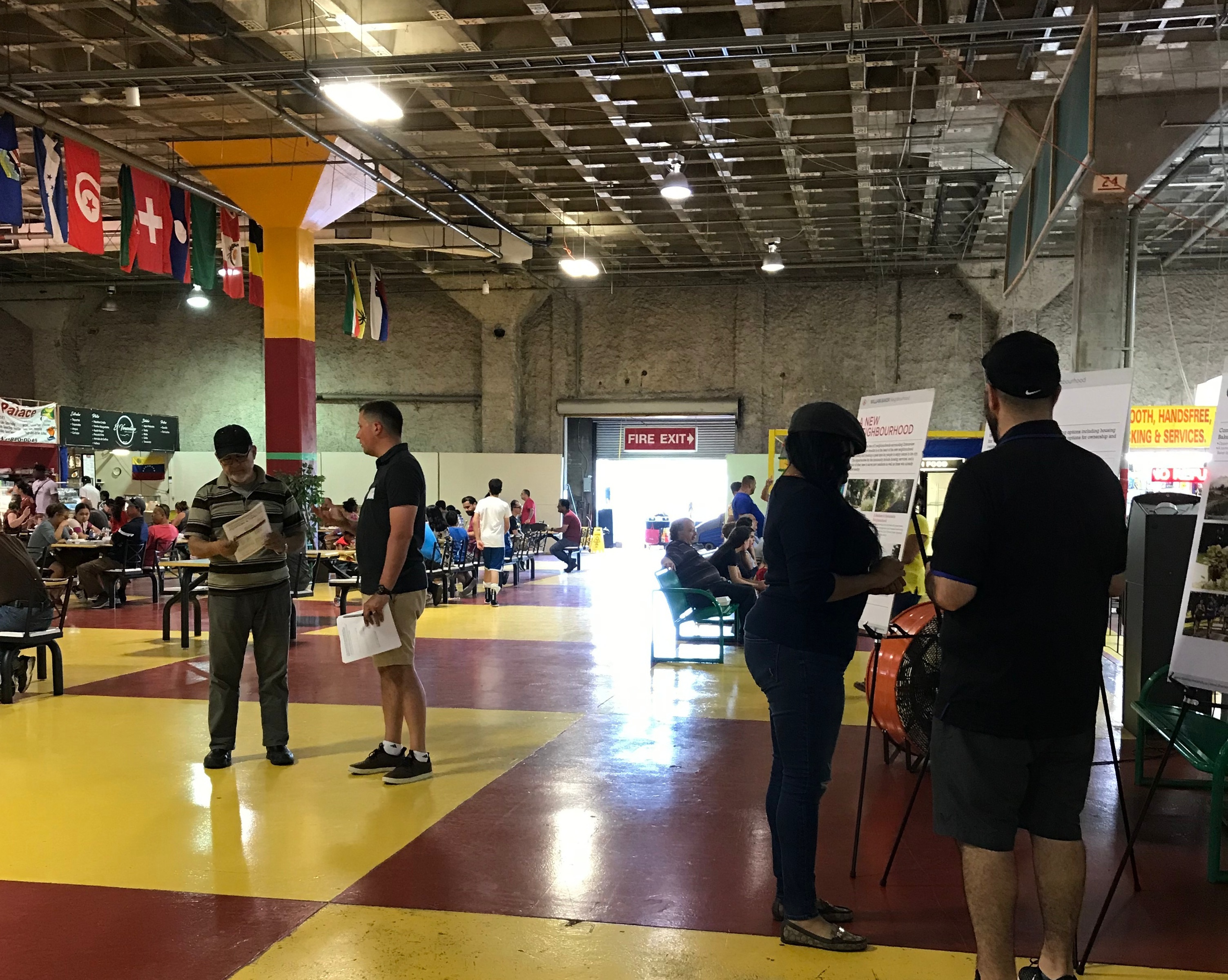 People standing in an indoor facility