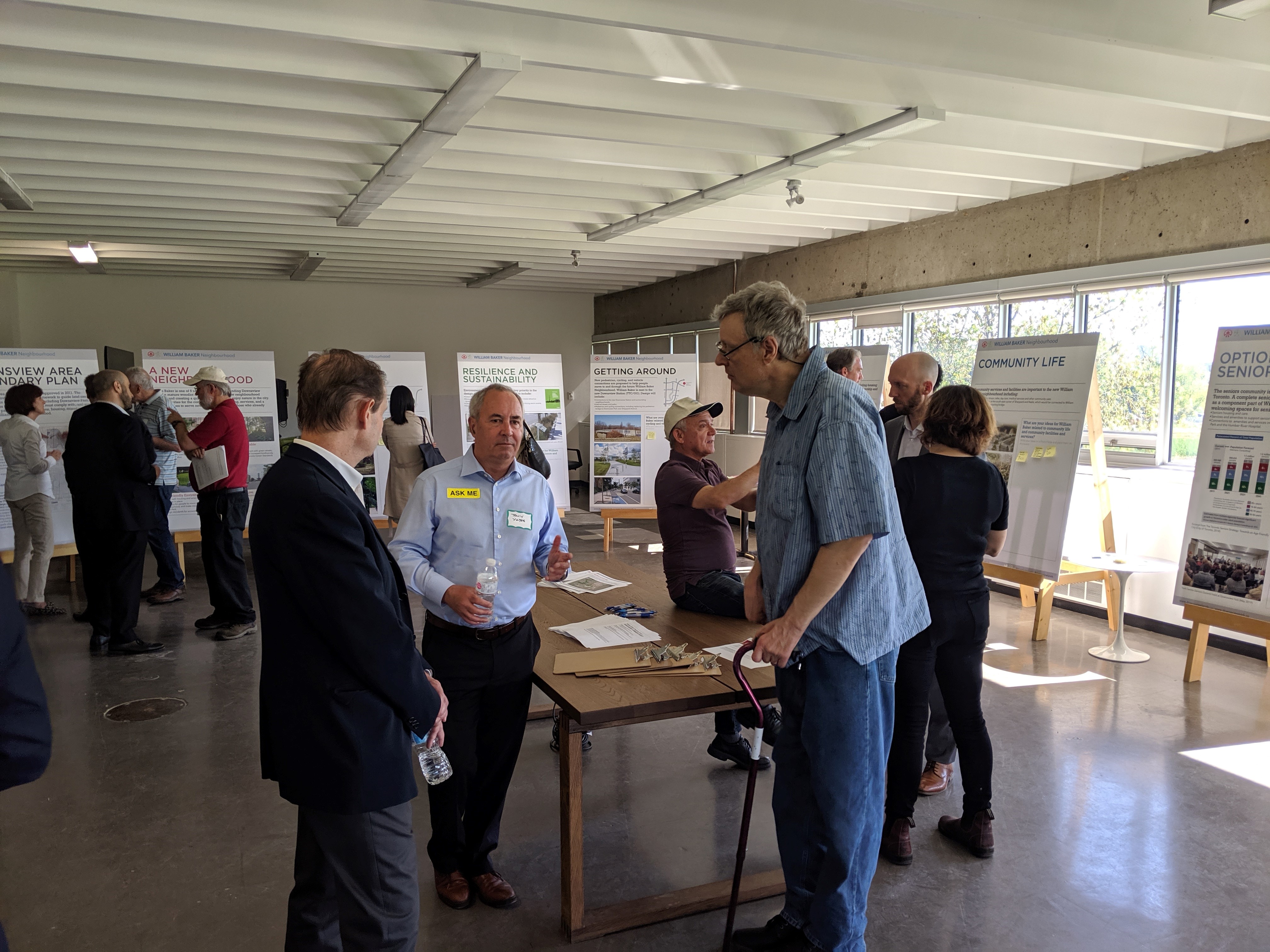 People at a publoc open house