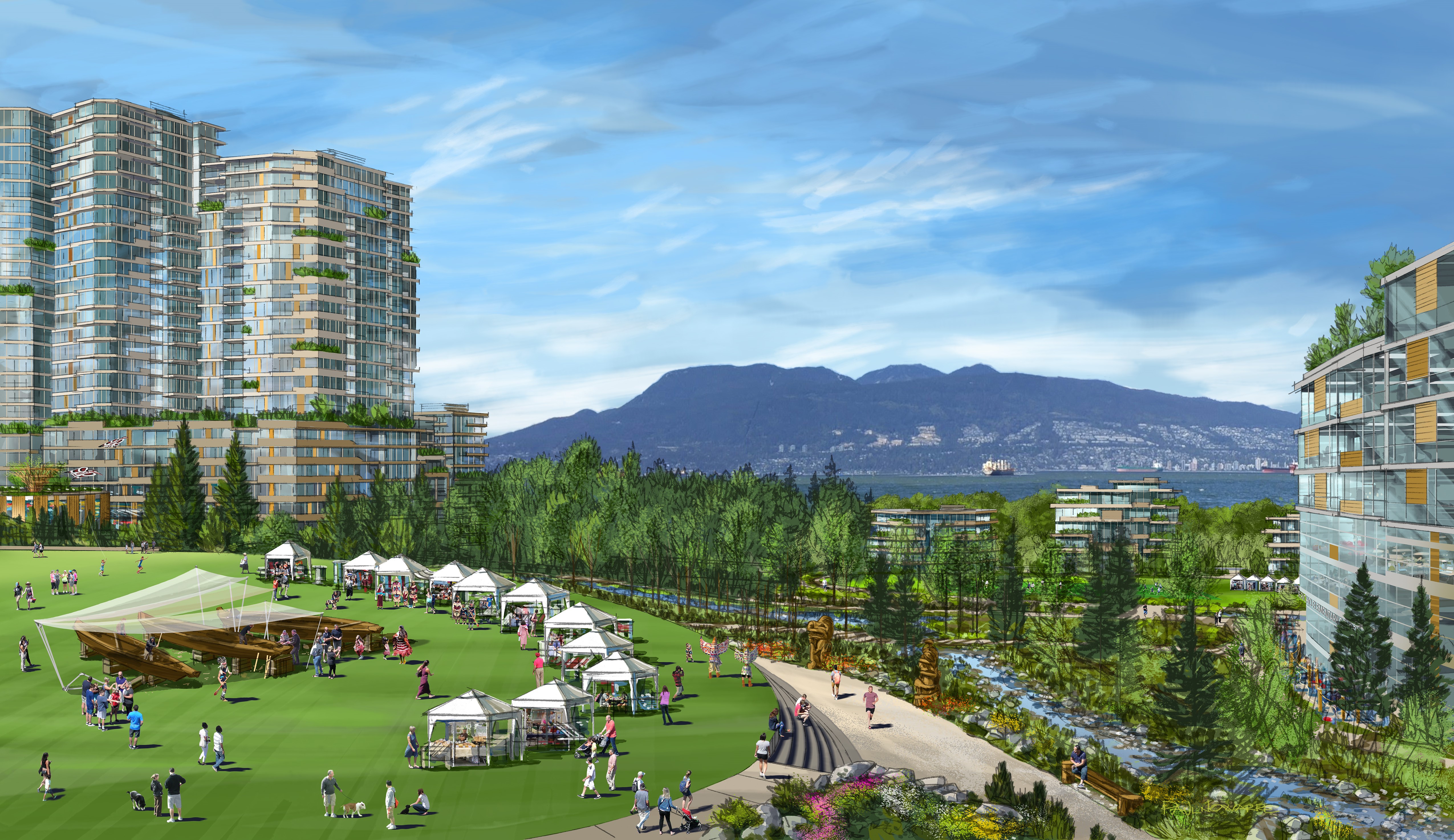 Jericho Lands Rendering with buildings and mountains