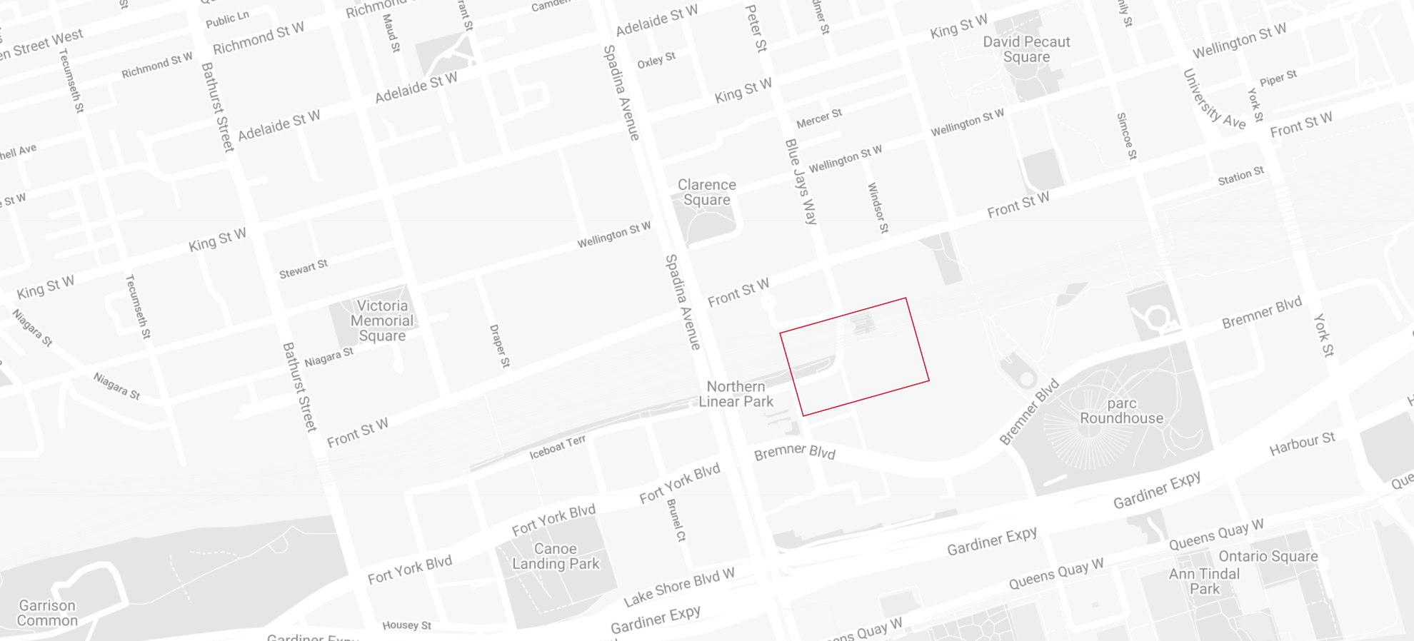 Map of Navy Wharf Court in Toronto