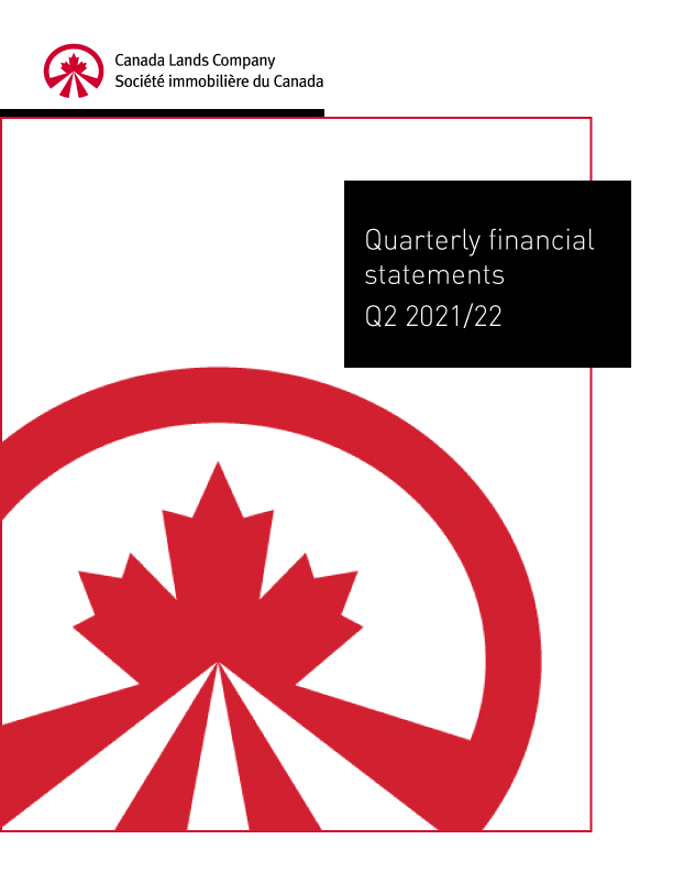 A report cover that reads, "Quarterly financial statements Q2 2021-22."