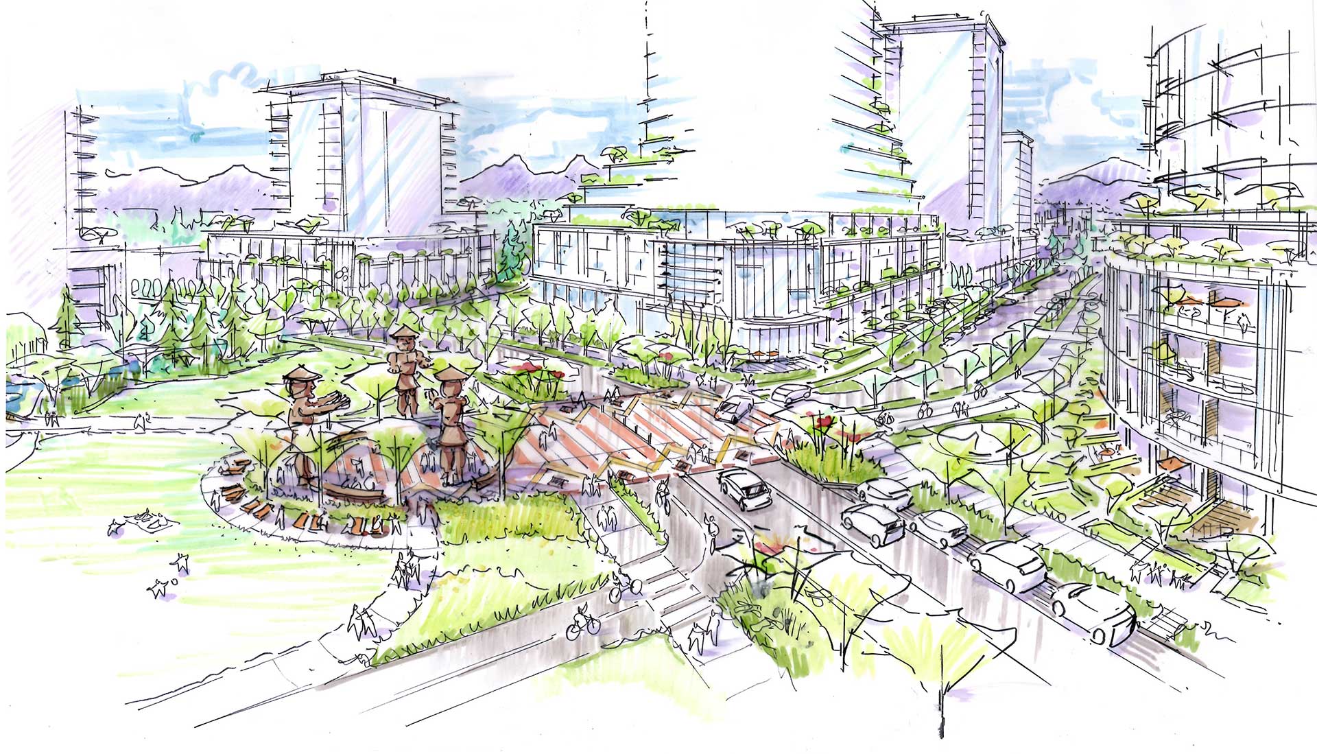 Rendering of the Heather Lands redevelopment