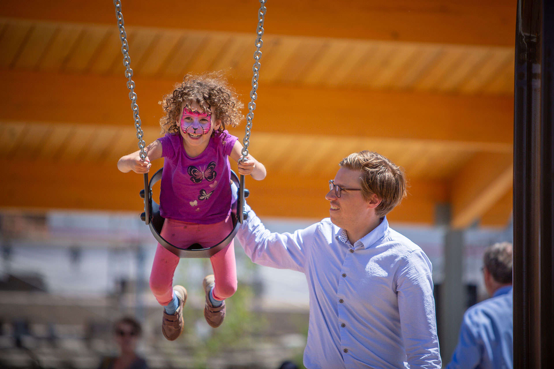 Girl in swing