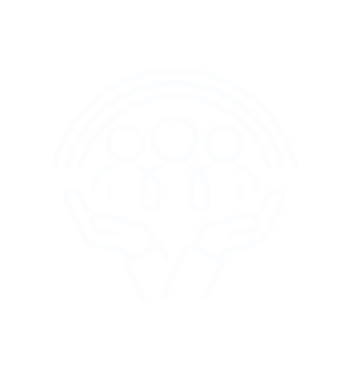 Graphic of people with two open hands