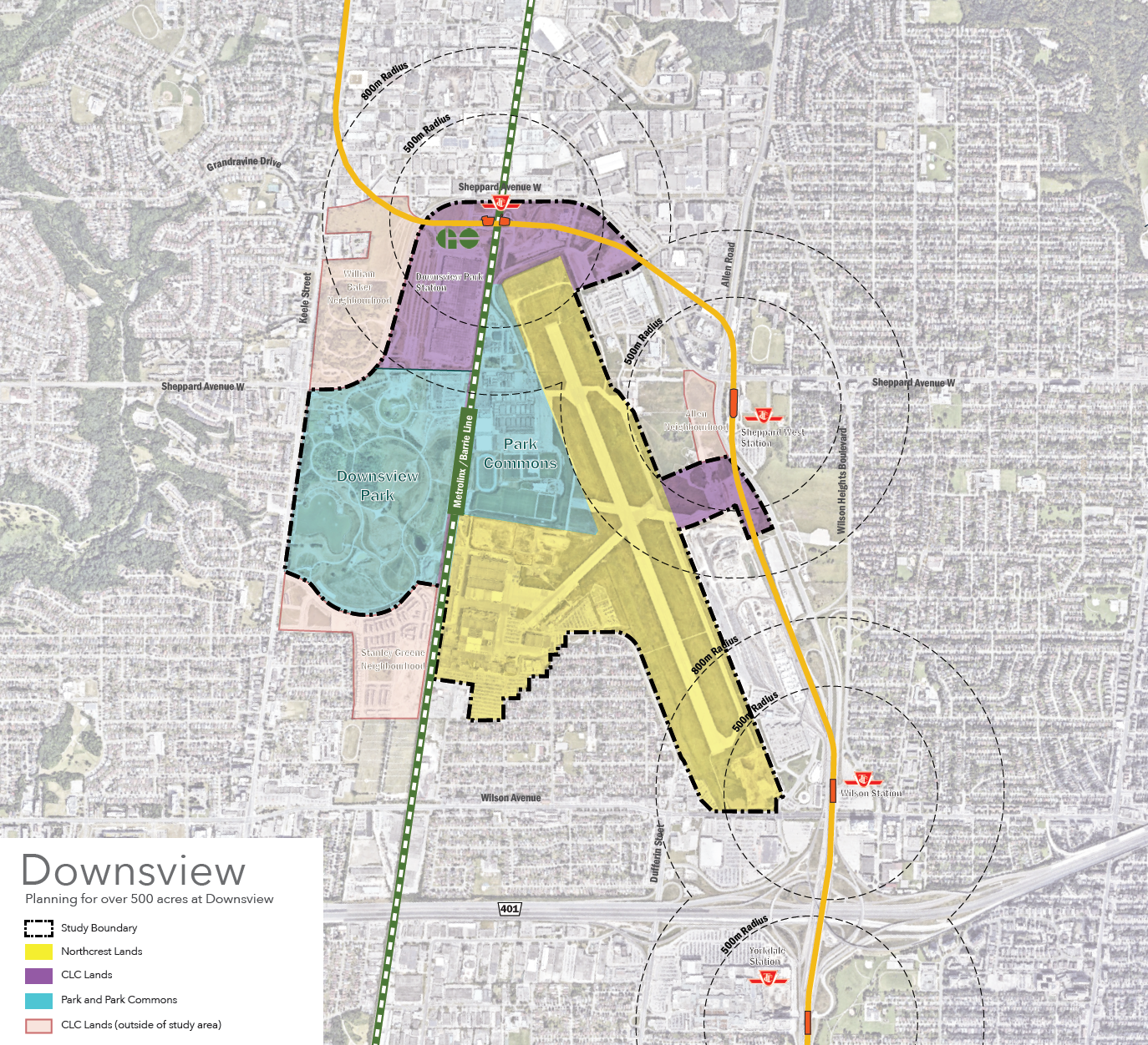 Downsview Lands study boundary