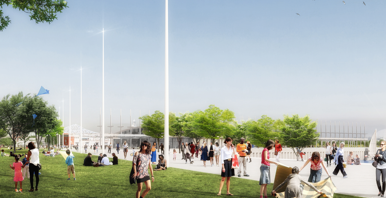 A rendering of the upcoming revitalization of the Old Port of Montreal