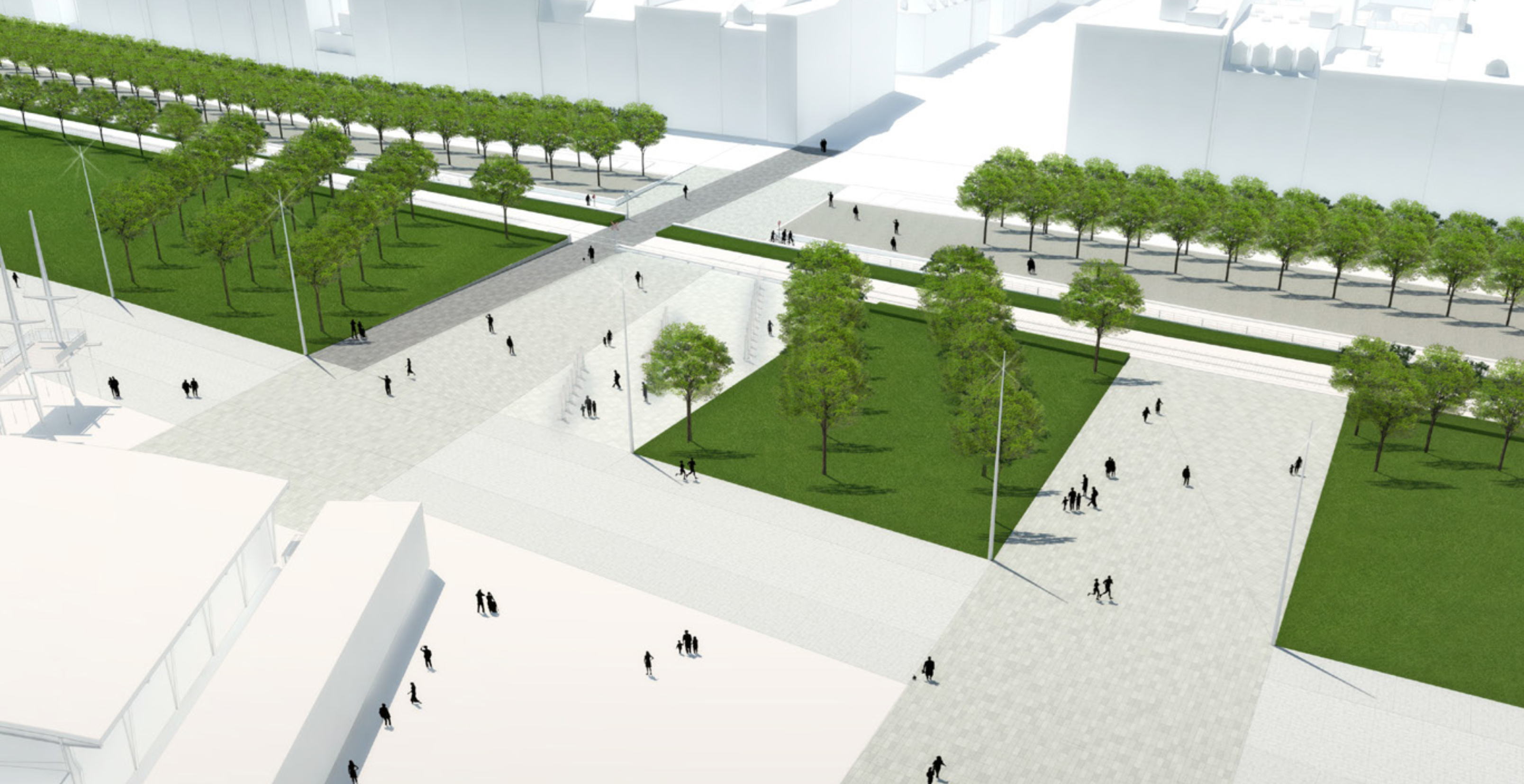 A rendering of the upcoming revitalization of the Old Port of Montreal
