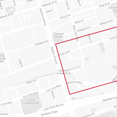 Map of the Toronto Stadium Lands
