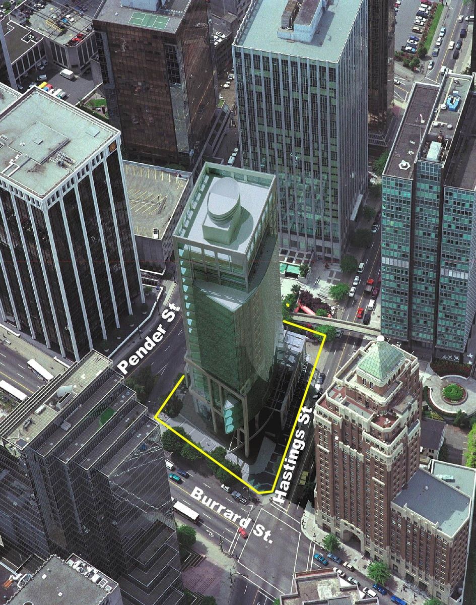 Aerial view of 401 Burrard Street