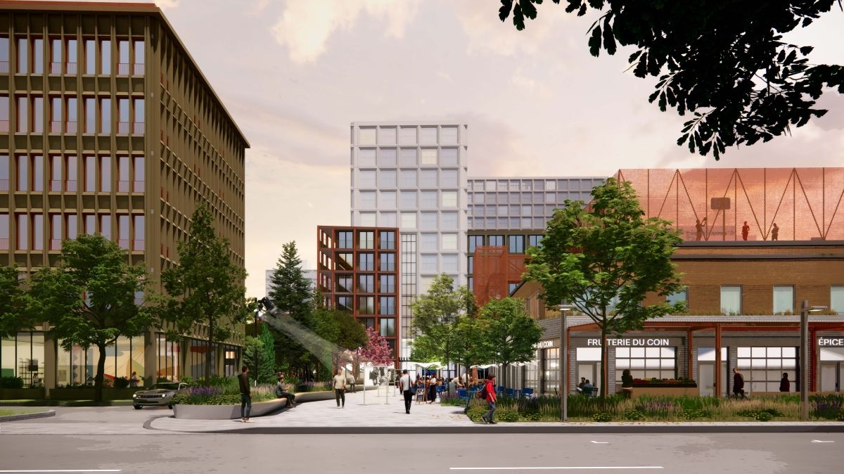 A rendering showing Côte-de-Liesse's new Master Plan