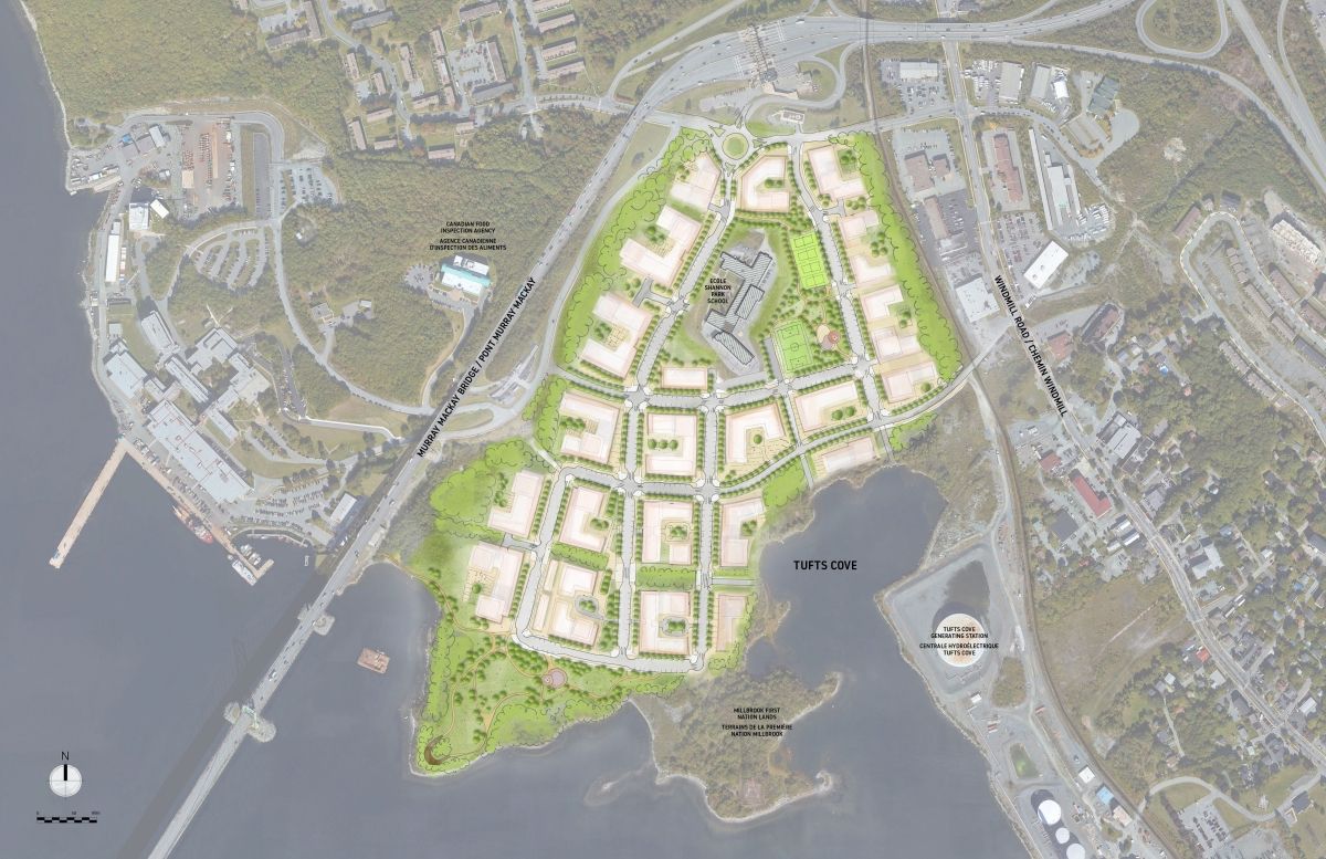 Carte aérienne montrant l'entente d’aménagement du Parc Shannon