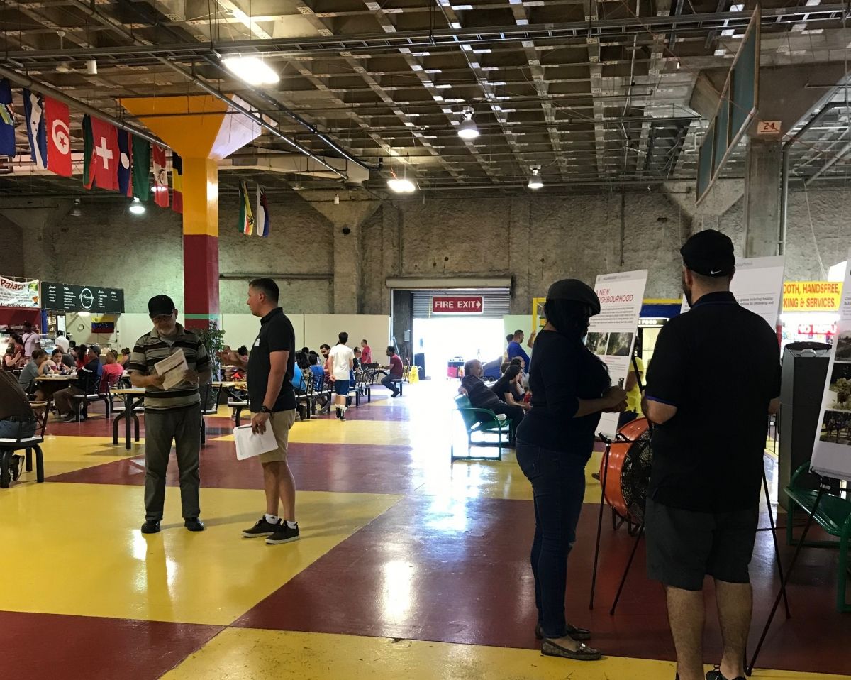 People standing in an indoor facility