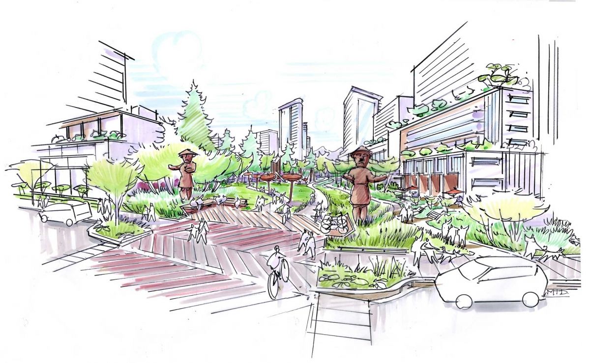 Rendering of the Heather Lands redevelopment