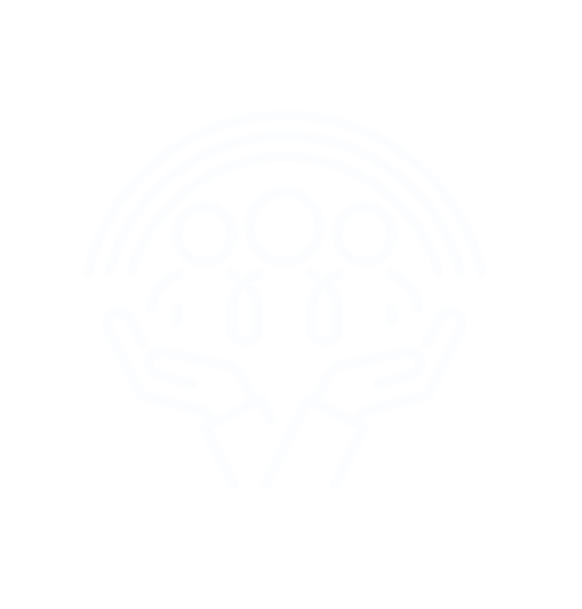 Graphic of people with two open hands