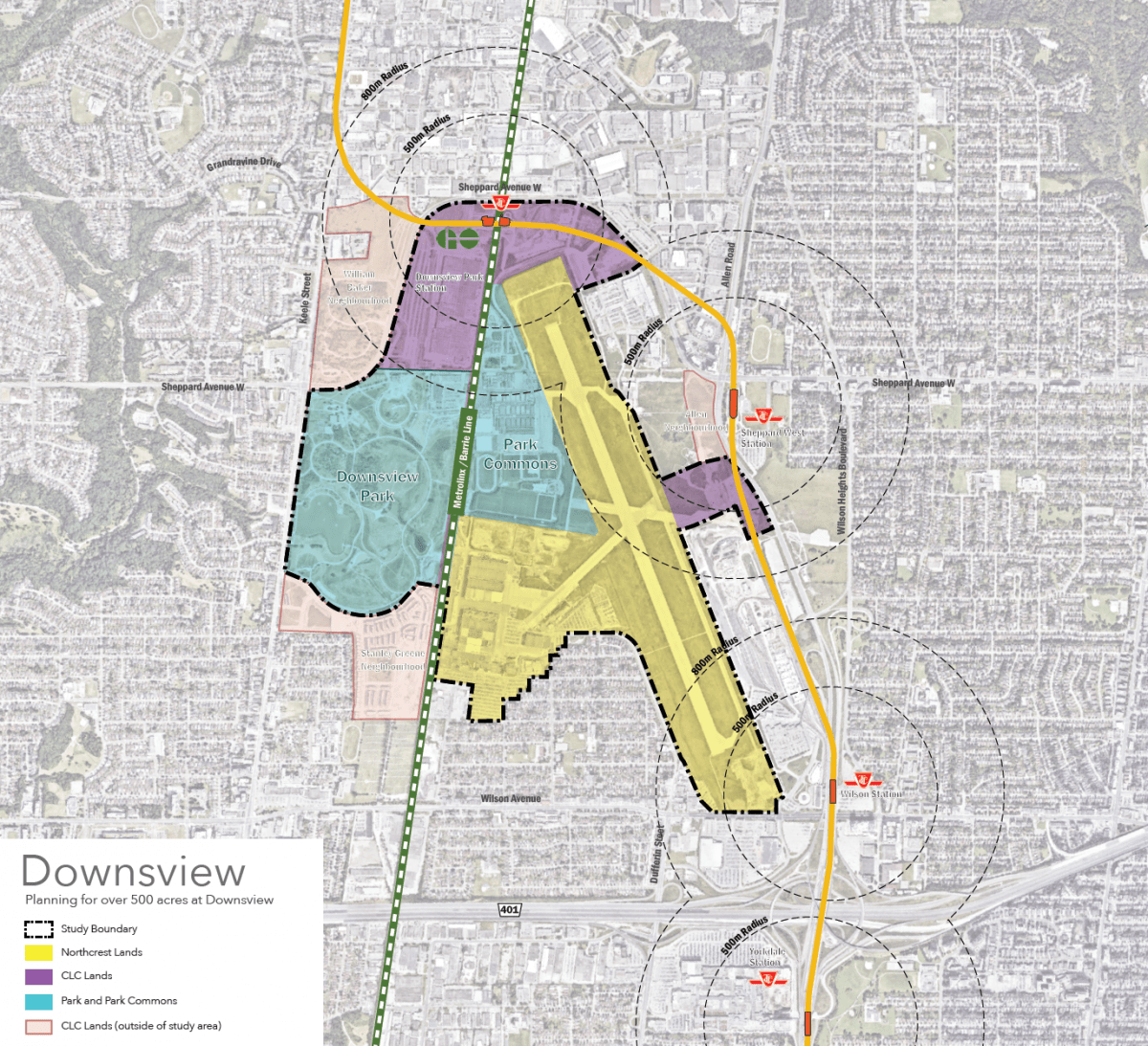 Downsview Lands study boundary