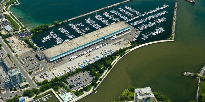 Real estate - 1 Port Street East - aerial 1