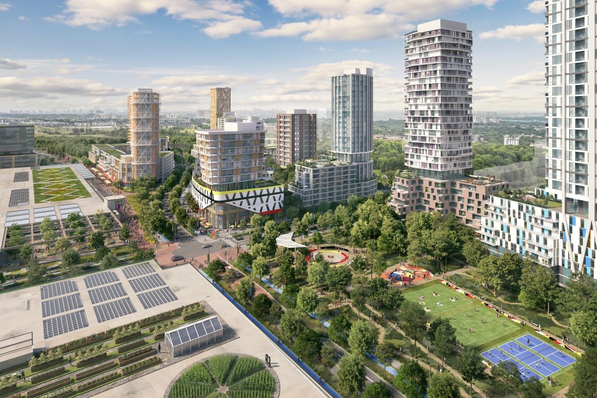 Aerial rendering of Downsview West