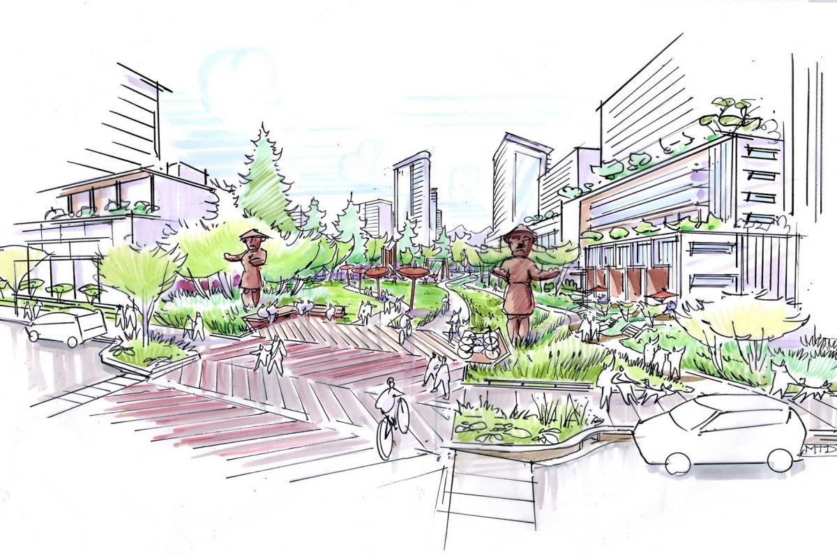 Rendering of the Heather Lands redevelopment