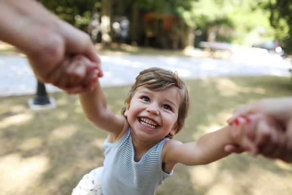 Young child smiling