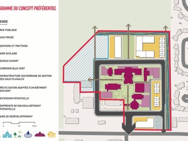 A preferred concept diagram for 1494 Heron Road in Ottawa.