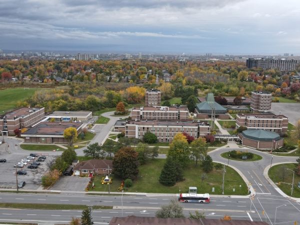 High aerial photo showing all of Heron road