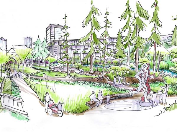 Rendering of the Heather Lands redevelopment