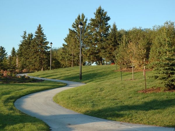 Green space and path