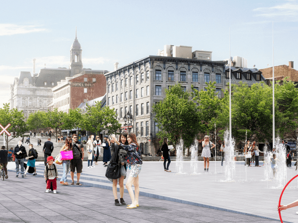 A rendering of the revitalized Old Port of Montreal