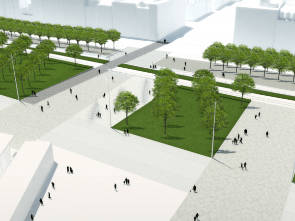 A rendering of the upcoming revitalization of the Old Port of Montreal